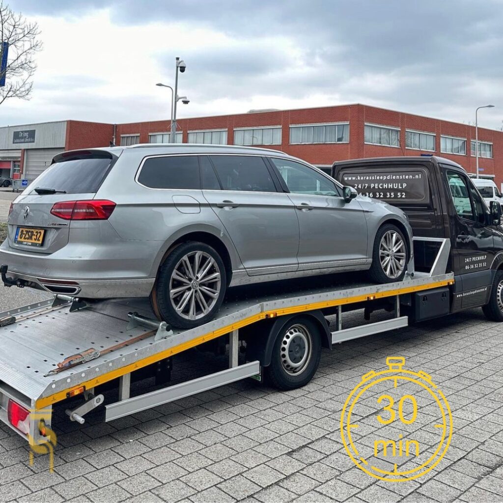 Takeldienst binnen 30 minuten op locatie